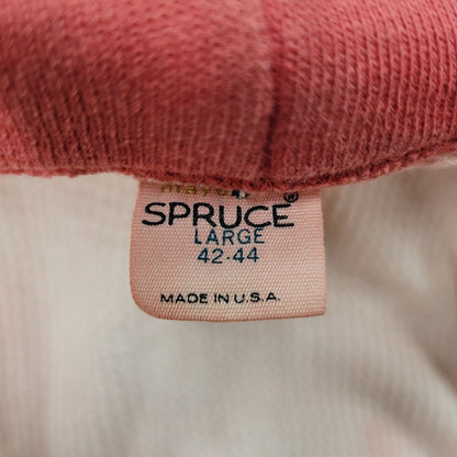 【現状渡し品】【メンズ】 MAYO SPRUCE メイヨースプルース IDEAL ZIP 60S THERMAL LINER ZIP-UP DOUBLE FACE HOODED SWEATSHIRT サーマルライナー ジップアップ ダブルフェイス フーデッド スウェット パーカー 146-250129-as-06-izu サイズ：L カラー：レッド 万代Net店