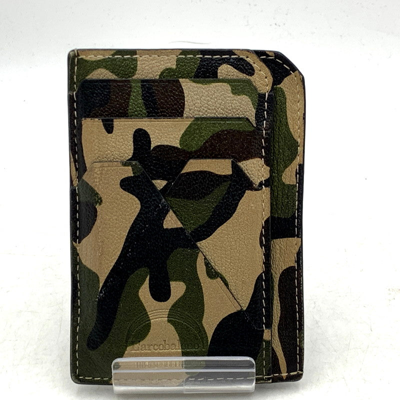 【中古品】【メンズ/レディース】 L'arcobaleno ラルコバレーノ CARD&COIN CASE CAMO カードケース コインケース カモ柄 小物 208-250205-as-26-izu カラー：マルチカラー 万代Net店