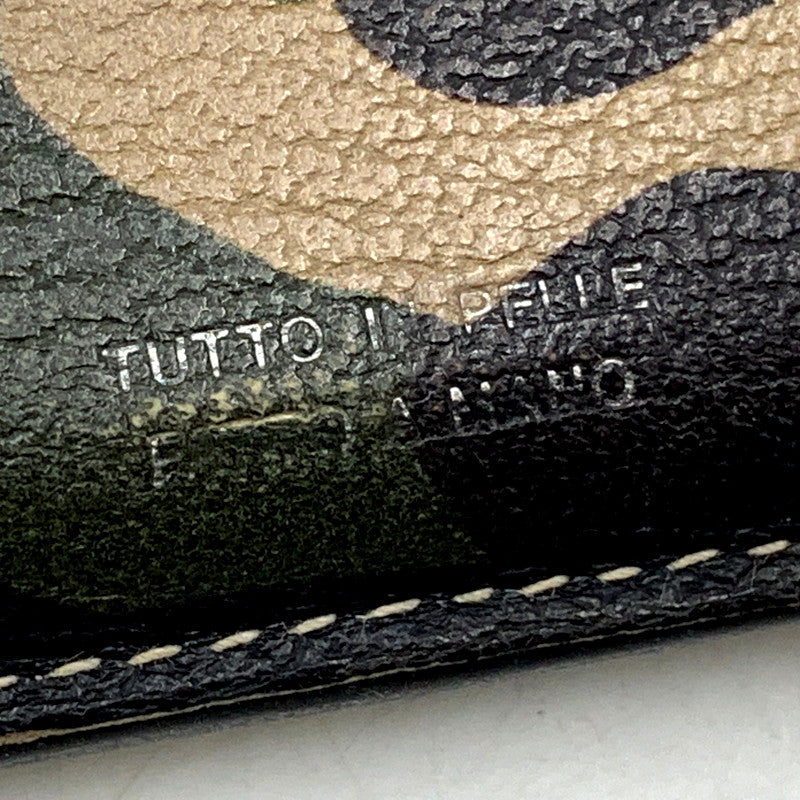 【中古品】【メンズ/レディース】 L'arcobaleno ラルコバレーノ CARD&COIN CASE CAMO カードケース コインケース カモ柄 小物 208-250205-as-26-izu カラー：マルチカラー 万代Net店