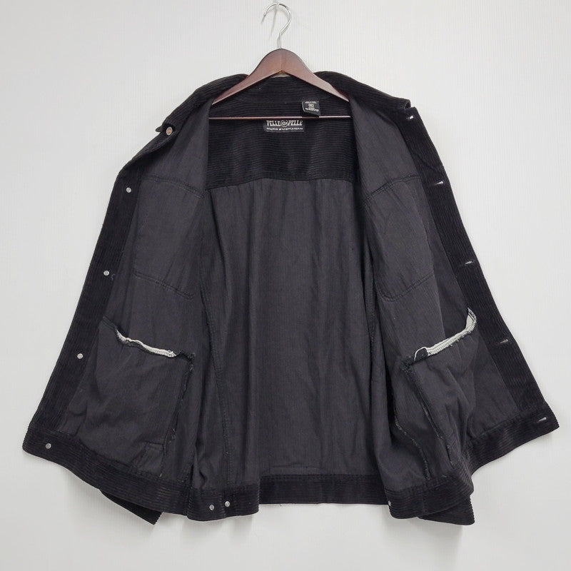 【中古品】【メンズ】  PELLE PELLE MARC BUCHANAN ペレペレマークブキャナン 90S OVERSIZED CORDUROY JACKET 中国製 90年代 オーバーサイズドコーデュロイジャケット アウター 長袖 146-250130-ma-06-izu サイズ：XL カラー：黒 万代Net店