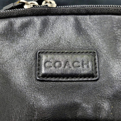 【中古品】【メンズ/レディース】 COACH コーチ LEATHER NYLON BACKPACK F70664 レザー ナイロン バックパック リュック バッグ カバン 鞄 180-250205-as-37-izu カラー：ネイビー系 万代Net店