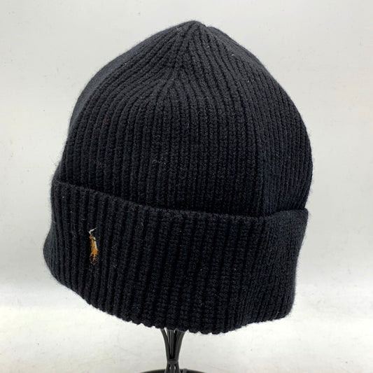 【中古品】【メンズ/レディース】 POLO RALPH LAUREN ポロ・ラルフローレン PONY BEANIE ポニー ビーニー ニット帽 帽子 185-250205-as-27-izu サイズ：ONE SIZE カラー：ブラック 万代Net店