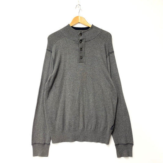 【中古品】【メンズ】 NAUTICA JEANS COMPANY ノーティカ ジーンズ カンパニー PULLOVER KNIT SWEATER プルオーバー ニット スウェット トップス 146-250722-rk-13-izu サイズ：L カラー：グレー 万代Net店
