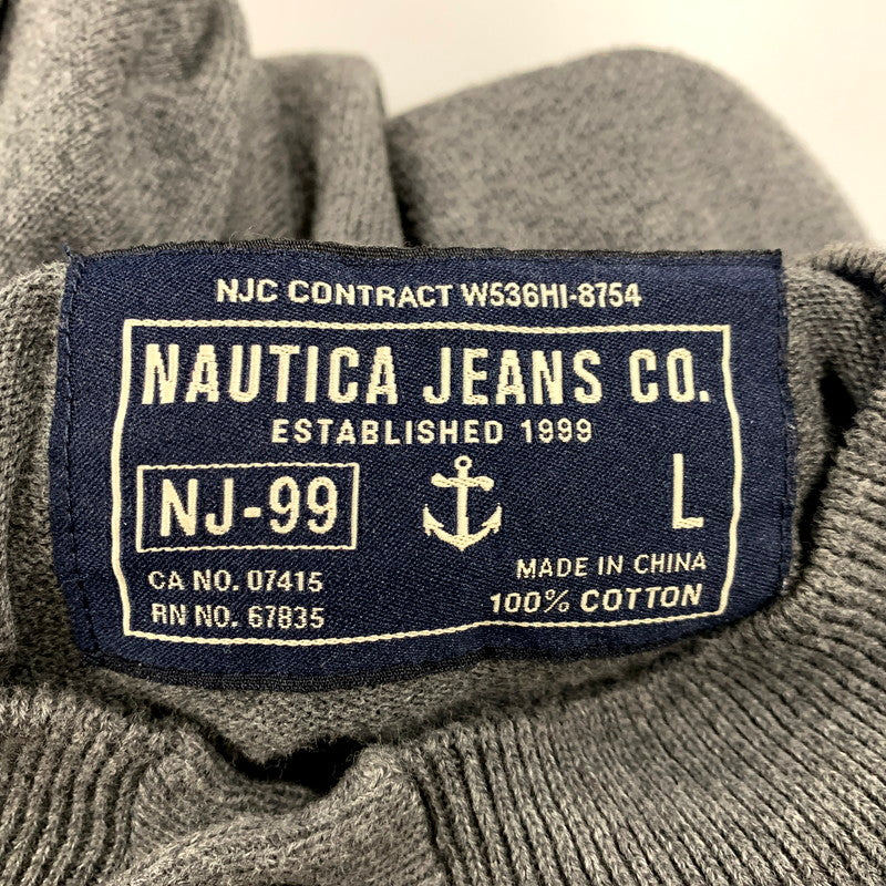 【中古品】【メンズ】 NAUTICA JEANS COMPANY ノーティカ ジーンズ カンパニー PULLOVER KNIT SWEATER プルオーバー ニット スウェット トップス 146-250722-rk-13-izu サイズ：L カラー：グレー 万代Net店