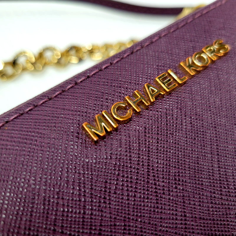 【現状渡し品】【レディース】 Michael Kors マイケルコース 2WAY CHAIN SHOULDER BAG 35H7GT4C6L チェーン ショルダーバッグ カバン 鞄 188-250205-as-45-izu カラー：パープル 万代Net店