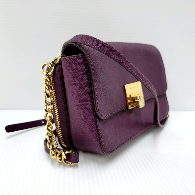 【現状渡し品】【レディース】 Michael Kors マイケルコース 2WAY CHAIN SHOULDER BAG 35H7GT4C6L チェーン ショルダーバッグ カバン 鞄 188-250205-as-45-izu カラー：パープル 万代Net店