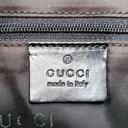 【中古品】【レディース】 GUCCI グッチ NYLON LEATHER HAND BAG 3766 ナイロン レザー ハンドバッグ カバン 鞄 180-250205-as-44-izu カラー：ブラック 万代Net店