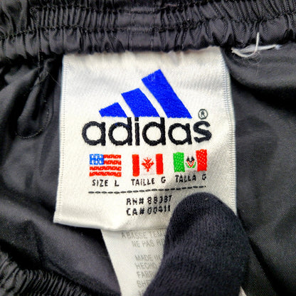 【中古品】【メンズ】 adidas アディダス 90S NYLON TRACK PANTS ナイロン トラックパンツ パフォーマンスロゴタグ ボトムス 157-250206-as-42-izu サイズ：L カラー：ブラック 万代Net店