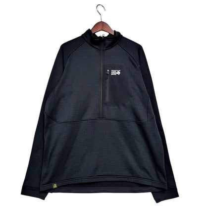 【中古品】【メンズ】  MOUNTAIN HARD WEAR マウンテンハードウェア POLARTEC POWER GRID HALF ZIP JACKET OM0794-010 ポーラテック パワー グリッド ハーフジップ ジャケット 144-250206-as-37-izu サイズ：XL カラー：ブラック 万代Net店