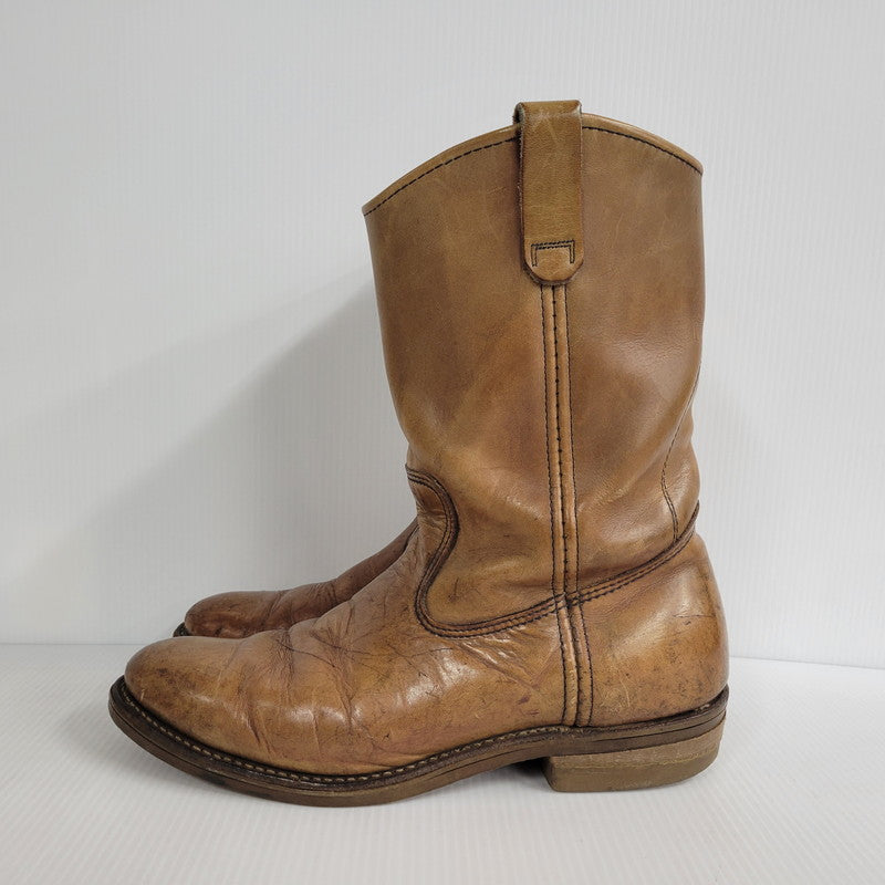 【現状渡し品】【メンズ】 RED WING レッドウィング 70S PECOS BOOTS ペコスブーツ USA製 プリント羽タグ シューズ 靴 164-250201-as-03-izu カラー：ブラウン 万代Net店