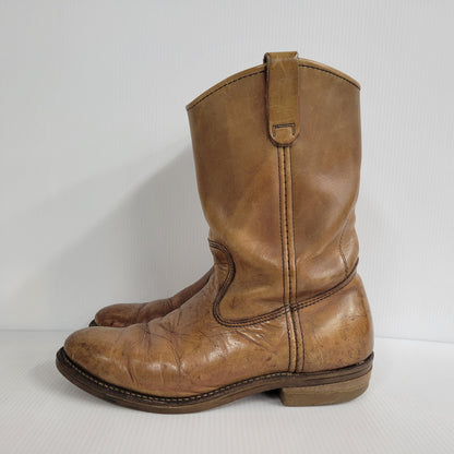 【現状渡し品】【メンズ】 RED WING レッドウィング 70S PECOS BOOTS ペコスブーツ USA製 プリント羽タグ シューズ 靴 164-250201-as-03-izu カラー：ブラウン 万代Net店