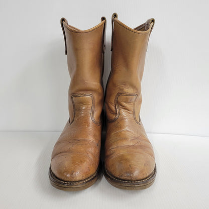 【現状渡し品】【メンズ】 RED WING レッドウィング 70S PECOS BOOTS ペコスブーツ USA製 プリント羽タグ シューズ 靴 164-250201-as-03-izu カラー：ブラウン 万代Net店