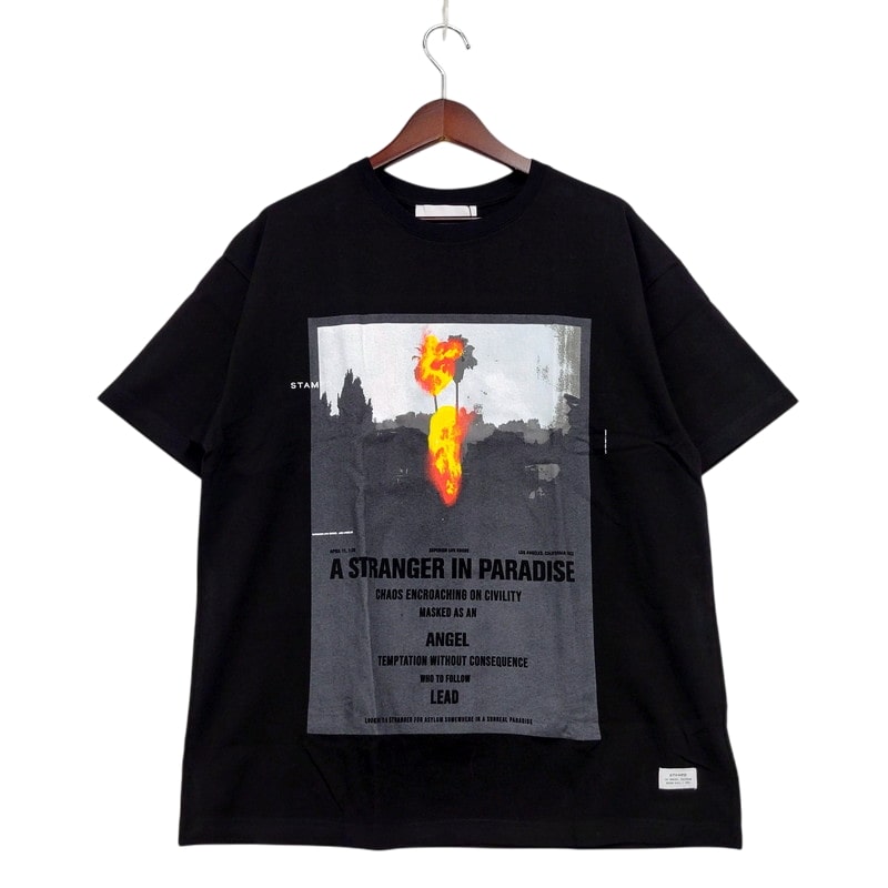 【中古美品】【メンズ】  STAMPD スタンプド × MONKEY TIME モンキータイム BURN UP TEE 8317-499-0500-0970 半袖 Tシャツ トップス 142-250206-as-39-izu サイズ：L カラー：ブラック 万代Net店