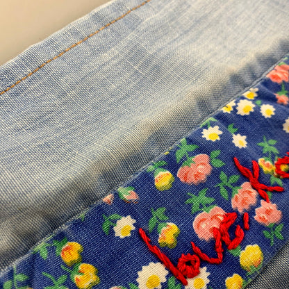 【中古品】【メンズ】 Wrangler ラングラー 70S ”FLOWER" LS WESTERN SHIRT 70年代 フラワー ロングスリーブウェスタンシャツ トップス 長袖 146-250209-ma-01-izu サイズ：不明 カラー：青 万代Net店