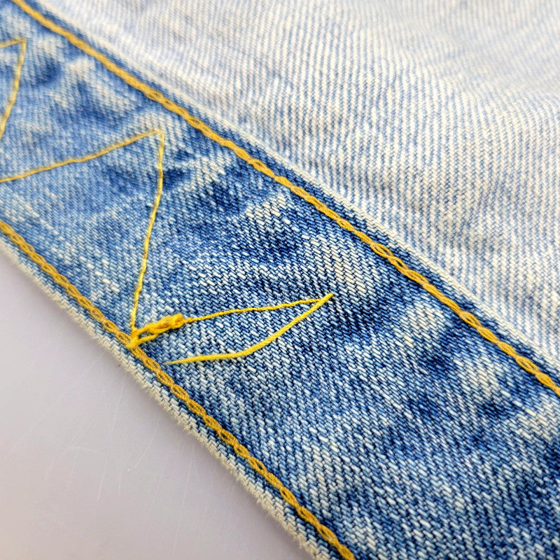 【現状渡し品】【メンズ】 Levi's リーバイス 90S 70502XX 1ST DENIM JACKET CREAM SODA CUSTOM デニムジャケット クリームソーダカスタム 刻印J02 日本製 復刻 1992年製 アウター 146-250202-as-30-izu サイズ：38 カラー：ライトインディゴ 万代Net店