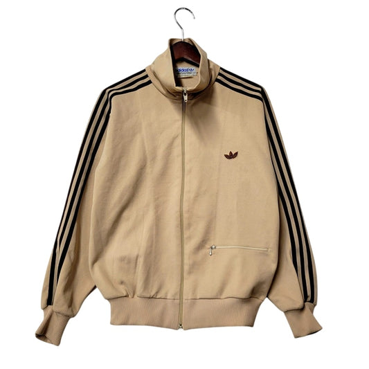 【中古品】【メンズ】 adidas アディダス 80S TRACK JACKET ADA-06F トラックジャケット デサント製 146-250202-as-37-izu サイズ：M カラー：ベージュ 万代Net店
