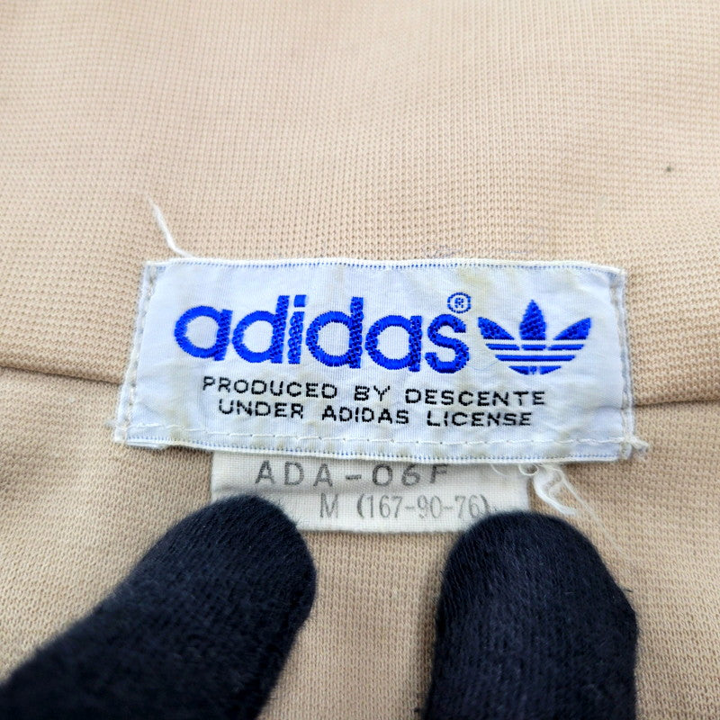 【中古品】【メンズ】 adidas アディダス 80S TRACK JACKET ADA-06F トラックジャケット デサント製 146-250202-as-37-izu サイズ：M カラー：ベージュ 万代Net店