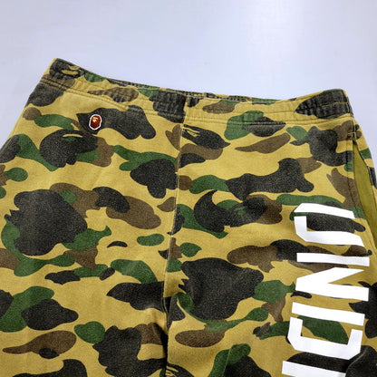 【中古品】【メンズ】 A BATHING APE アベイシングエイプ × UNDEFEATED アンディフィーテッド CAMO SWEAT PANTS 001PT9731921X カモ スウェットパンツ ボトムス 153-250202-as-26-izu サイズ：L カラー：グリーン系 万代Net店