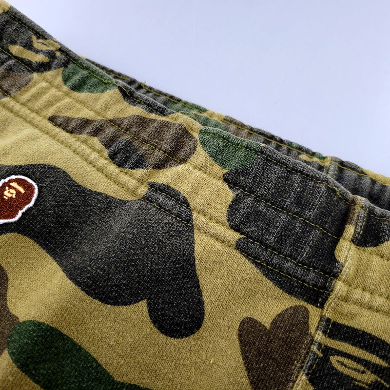 【中古品】【メンズ】 A BATHING APE アベイシングエイプ × UNDEFEATED アンディフィーテッド CAMO SWEAT PANTS 001PT9731921X カモ スウェットパンツ ボトムス 153-250202-as-26-izu サイズ：L カラー：グリーン系 万代Net店