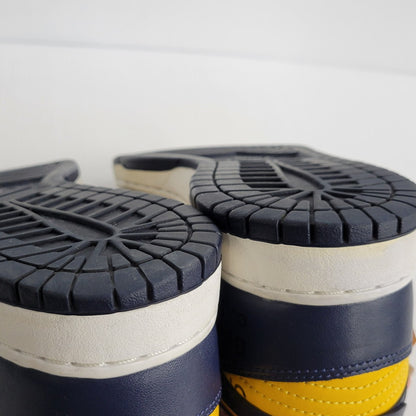 【中古品】【メンズ】 NIKE ナイキ × OFF-WHITE オフホワイト DUNK LOW LTHR CT0856-700 ダンク ロー レザー スニーカー シューズ 靴 160-250202-as-04-izu サイズ：27cm カラー：UNIVERSITY GOLD/MIDNIGHT NAVY 万代Net店