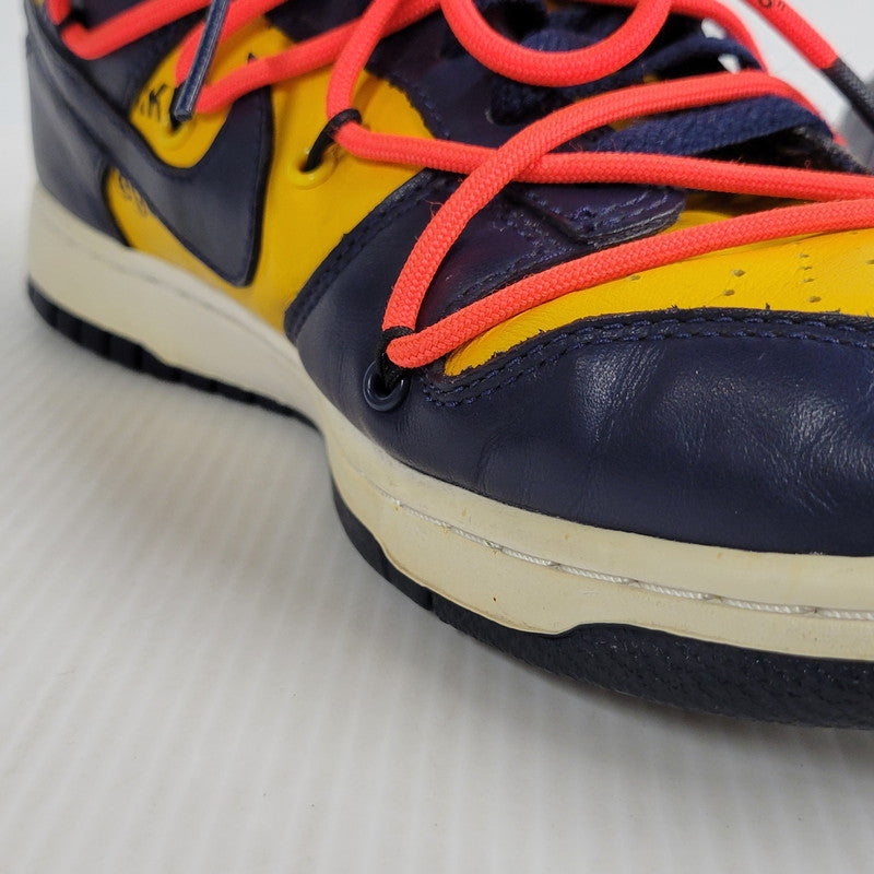 【中古品】【メンズ】 NIKE ナイキ × OFF-WHITE オフホワイト DUNK LOW LTHR CT0856-700 ダンク ロー レザー スニーカー シューズ 靴 160-250202-as-04-izu サイズ：27cm カラー：UNIVERSITY GOLD/MIDNIGHT NAVY 万代Net店