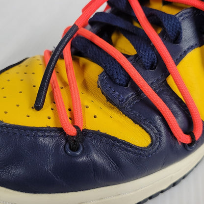 【中古品】【メンズ】 NIKE ナイキ × OFF-WHITE オフホワイト DUNK LOW LTHR CT0856-700 ダンク ロー レザー スニーカー シューズ 靴 160-250202-as-04-izu サイズ：27cm カラー：UNIVERSITY GOLD/MIDNIGHT NAVY 万代Net店