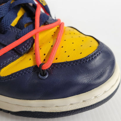 【中古品】【メンズ】 NIKE ナイキ × OFF-WHITE オフホワイト DUNK LOW LTHR CT0856-700 ダンク ロー レザー スニーカー シューズ 靴 160-250202-as-04-izu サイズ：27cm カラー：UNIVERSITY GOLD/MIDNIGHT NAVY 万代Net店