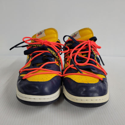 【中古品】【メンズ】 NIKE ナイキ × OFF-WHITE オフホワイト DUNK LOW LTHR CT0856-700 ダンク ロー レザー スニーカー シューズ 靴 160-250202-as-04-izu サイズ：27cm カラー：UNIVERSITY GOLD/MIDNIGHT NAVY 万代Net店