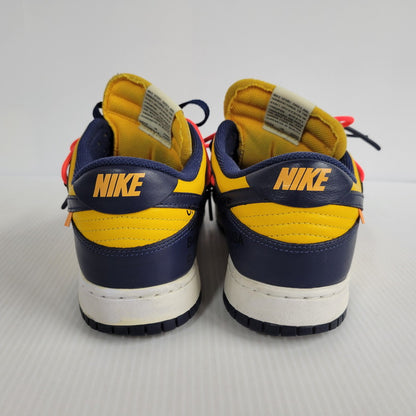 【中古品】【メンズ】 NIKE ナイキ × OFF-WHITE オフホワイト DUNK LOW LTHR CT0856-700 ダンク ロー レザー スニーカー シューズ 靴 160-250202-as-04-izu サイズ：27cm カラー：UNIVERSITY GOLD/MIDNIGHT NAVY 万代Net店