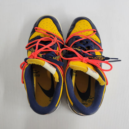 【中古品】【メンズ】 NIKE ナイキ × OFF-WHITE オフホワイト DUNK LOW LTHR CT0856-700 ダンク ロー レザー スニーカー シューズ 靴 160-250202-as-04-izu サイズ：27cm カラー：UNIVERSITY GOLD/MIDNIGHT NAVY 万代Net店