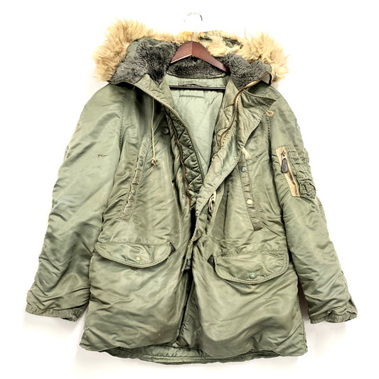 【ジャンク品】【メンズ】 U.S.AIR FORCE 50-60S N-3B FLIGHT JACKET CONMAR ZIP フライトジャケット アウター 146-250202-as-13-izu カラー：グリーン系 万代Net店
