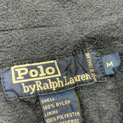 【中古品】【メンズ】 Polo by Ralph Lauren ポロバイラルフローレン 90S FLEECE LINER NYLON BLOUSON JACKET フリース ライナー ナイロン ブルゾン ジャケット アウター 146-250202-as-20-izu サイズ：M カラー：ブルー 万代Net店