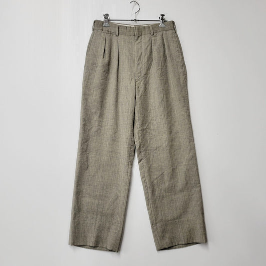 【中古品】【メンズ】  CHAPS RALPH LAUREN チャップス ラルフローレン 日本製 90S 2-TUCK WOOL SLACKS PANTS 90年代 ツータックウールスラックスパンツ ズボン ボトムス 157-250209-ma-19-izu サイズ：76 カラー：グレー系 万代Net店