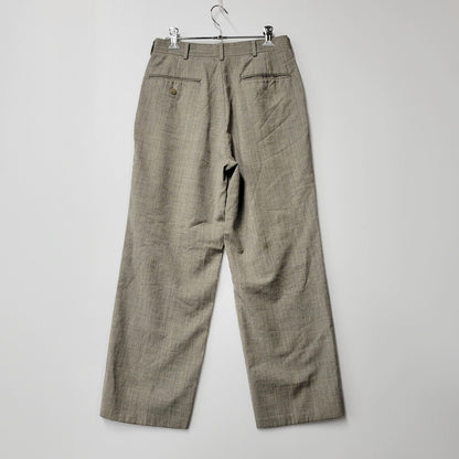 【中古品】【メンズ】  CHAPS RALPH LAUREN チャップス ラルフローレン 日本製 90S 2-TUCK WOOL SLACKS PANTS 90年代 ツータックウールスラックスパンツ ズボン ボトムス 157-250209-ma-19-izu サイズ：76 カラー：グレー系 万代Net店