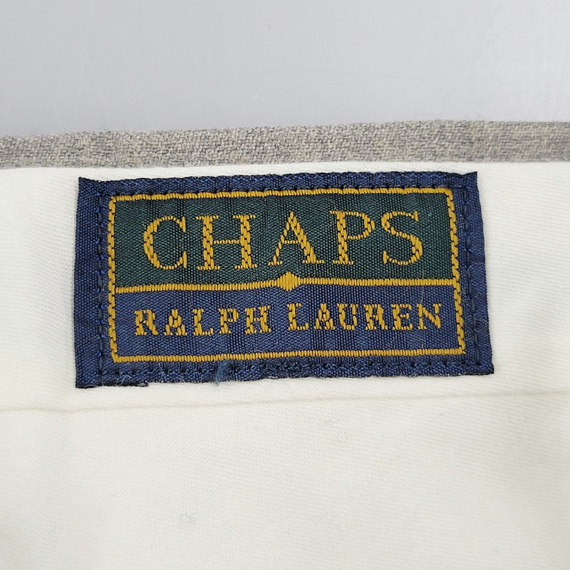 【中古品】【メンズ】  CHAPS RALPH LAUREN チャップス ラルフローレン 日本製 90S 2-TUCK WOOL SLACKS PANTS 90年代 ツータックウールスラックスパンツ ズボン ボトムス 157-250209-ma-19-izu サイズ：76 カラー：グレー系 万代Net店