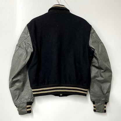 【現状渡し品】【メンズ】 Golden Bear ゴールデンベア 70-80S VARSITY JACKET 70-80年代 バーシティジャケット アウター スタジャン 長袖 146-250208-ma-19-izu サイズ：M カラー：黒系 万代Net店