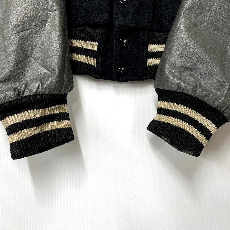 【現状渡し品】【メンズ】 Golden Bear ゴールデンベア 70-80S VARSITY JACKET 70-80年代 バーシティジャケット アウター スタジャン 長袖 146-250208-ma-19-izu サイズ：M カラー：黒系 万代Net店