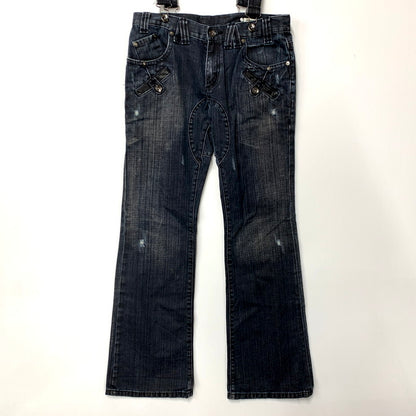 【現状渡し品】【メンズ】 SEMANTIC DESIGN セマンティックデザイン 00S FLARE DENIM PANTS 2-0911 フレアデニムパンツ ボトムス 157-250202-as-16-izu サイズ：LL カラー：インディゴ 万代Net店