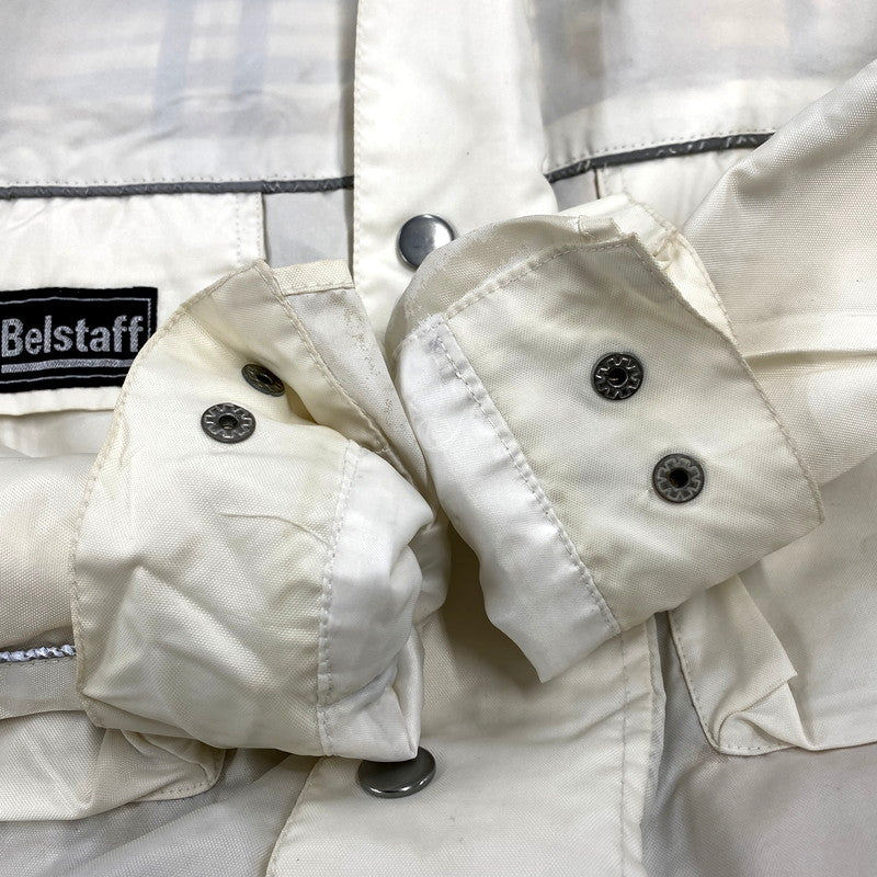 【現状渡し品】【メンズ】 BELSTAFF ベルスタッフ MOTOR CYCLE JACKET モーターサイクルジャケット アウター 長袖 146-250208-ma-18-izu サイズ：46 カラー：白 万代Net店