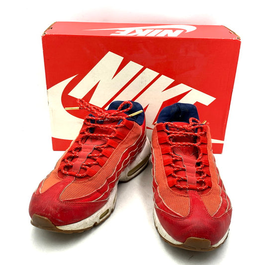 【現状渡し品】【メンズ】 NIKE ナイキ AIR MAX 95 PRM 538416-614 エアマックス 95 プレミアム スニーカー シューズ 靴 160-250205-as-31-izu サイズ：27.5cm カラー：UNIVERSITY RED/WHITE-MID NAVY 万代Net店