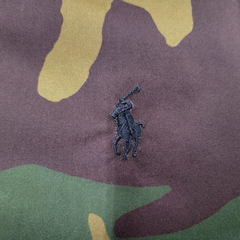 【中古品】【メンズ】 POLO RALPH LAUREN ポロ・ラルフローレン ポニー刺繍 HOODED NYLON JACKET フーデッドナイロンジャケット アウター 長袖 147-250203-ma-38-izu サイズ：不明 カラー：CAMO 万代Net店