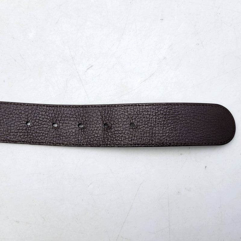 【中古品】【メンズ/レディース】 GUCCI グッチ GG LEATHER BELT 450000 レザーベルト 小物 183-250204-as-13-izu カラー：ブラウン系 万代Net店