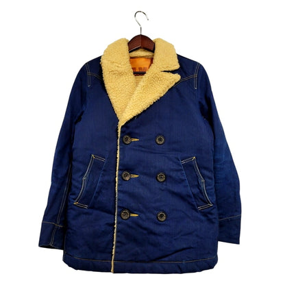 【中古品】【メンズ】 TMT ティーエムティー DENIM STRETCH BOA P-COAT TJK-F1408 デニム ストレッチ ボア Pコート ジャケット アウター 140-250207-as-33-izu サイズ：S カラー：インディゴ 万代Net店