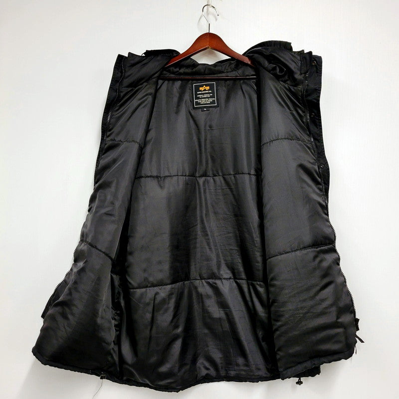 【中古品】【メンズ】  ALPHA INDUSTRIES アルファ インダストリーズ PRIMALOFT HOODED COAT X22-2806 プリマロフト フーデッド コート ジャケット アウター 145-250207-as-34-izu サイズ：5L カラー：ブラック 万代Net店