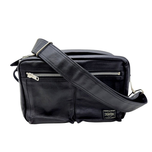 【中古美品】【メンズ/レディース】 PORTER ポーター FREESTYLE SHOULDER BAG フリースタイル ショルダーバッグ カバン 鞄 188-250204-as-14-izu カラー：ブラック 万代Net店