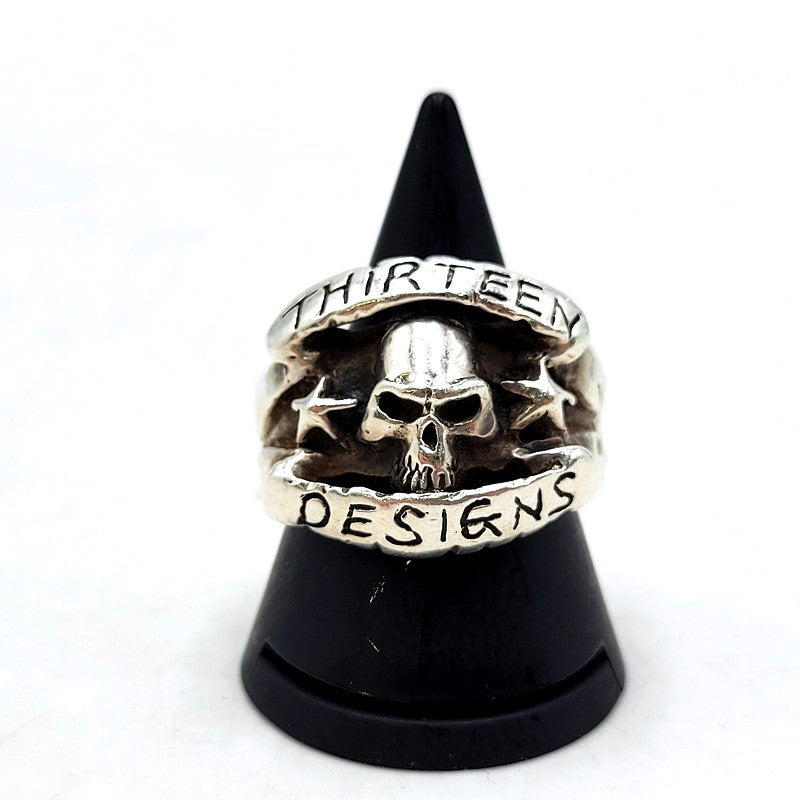 【中古品】【メンズ/レディース】  THIRTEEN DESIGNS サーティーンデザインズ SKULL RING スカルリング 指輪 アクセサリー 192-250204-as-08-izu カラー：シルバー 万代Net店