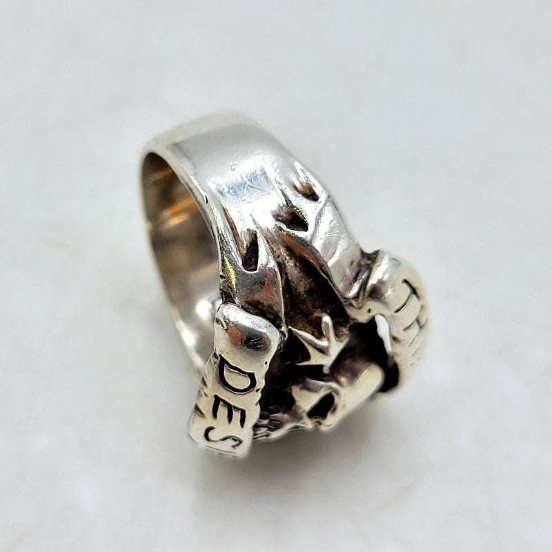 【中古品】【メンズ/レディース】  THIRTEEN DESIGNS サーティーンデザインズ SKULL RING スカルリング 指輪 アクセサリー 192-250204-as-08-izu カラー：シルバー 万代Net店