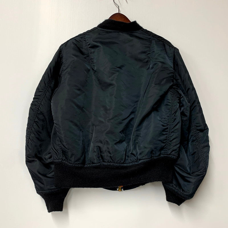 【中古品】【メンズ】  ALPHA INDUSTRIES アルファ インダストリーズ IDEAL ZIP 80-90S MA-1 FLIGHT JACKET 615-37901 フライトジャケット USA製 アウター 146-250204-as-25-izu サイズ：M カラー：ブラック/オレンジ 万代Net店