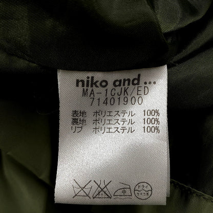 【中古品】【メンズ】  ALPHA INDUSTRIES×NIKO AND アルファインダストリーズ×ニコアンド 71401900 MA-1 JACKET エムエーワンジャケット アウター 長袖 145-250208-ma-15-izu サイズ：L カラー：グリーン系 万代Net店