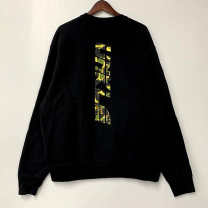 【中古品】【メンズ】 A BATHING APE アベイシングエイプ UNKLE POINTMAN LOGO RELAXED CREWNECK 001SWH231902X アンクル ポイントマン ロゴ リラックス クルーネック スウェット トレーナー 長袖 トップス 142-250205-as-17-izu サイズ：XL カラー：ブラック 万代Net店